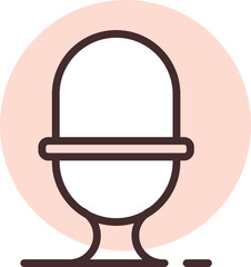 Plumbing toilet bowl, illustration, vector on white background.