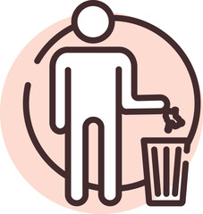 Do not litter, illustration, vector on white background.