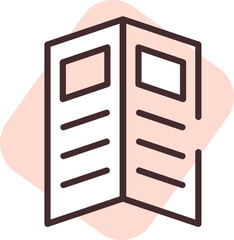 Printing flyer, illustration, vector on white background.