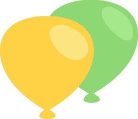 Saint Patricks Day balloons, illustration, vector on white background.
