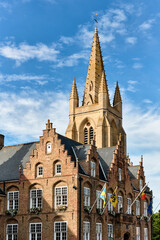 Fototapeta na wymiar church in Nieuwpoort, Belgium 