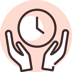 Obraz premium Time care, illustration, vector on white background.