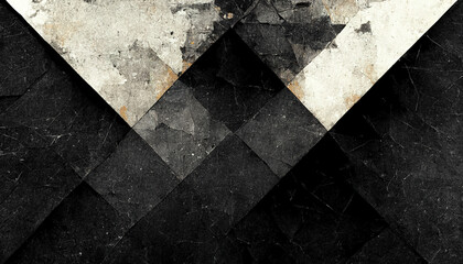 Abstract background with black carbon crystal grain pattern. 3D style illustration