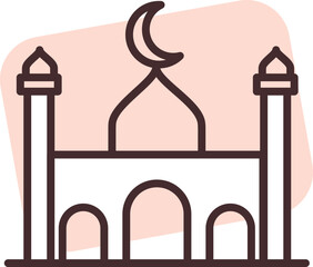 Traveling UAE, illustration, vector on white background.