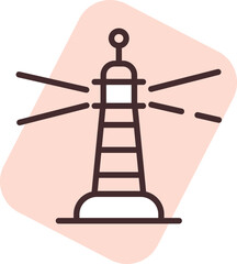 Lighthouse, illustration, vector on white background.