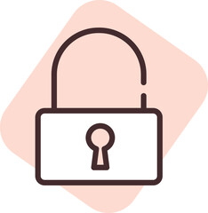 UI private, illustration, vector on white background.