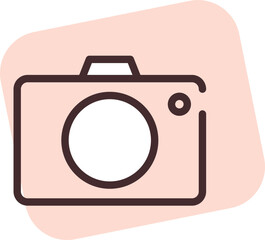 Ui camera, illustration, vector on white background.