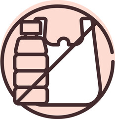Warning sign no plastic bags, illustration, vector on white background.
