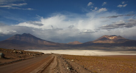 Fototapeta na wymiar On The Road in Bolivia