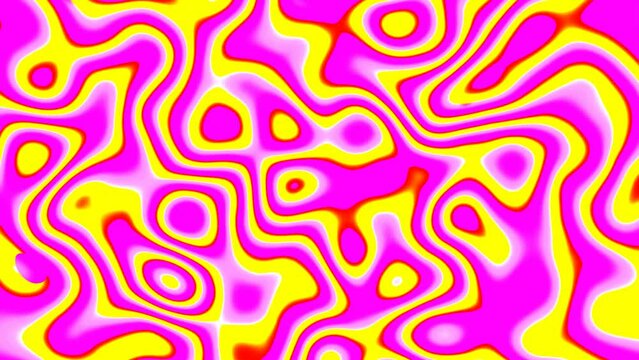 abstract pink and yellow color shiny liquid with motion background