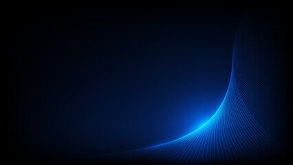 Vector line abstract futuristic wave hi tech background.