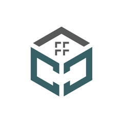 Letter CC logo design with home. Logo design for real estate