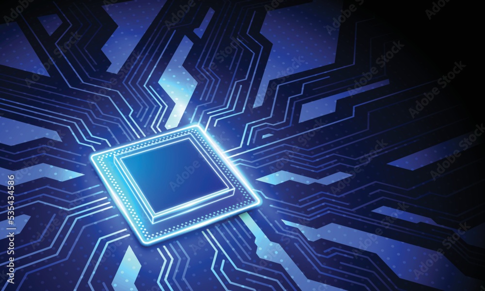 Poster circuit board. technology background. central computer processors cpu concept. motherboard digital c