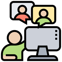 Fototapeta premium chat icon