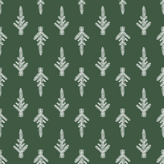 Seamless christmas tree pattern. christmas tree ornament. Doodle illustration with christmas tree