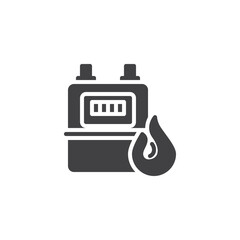 Gas gauge meter vector icon