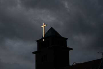 Steeple of St. Augustine's Church in Berlin