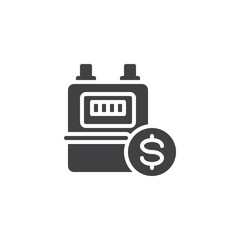 Natural gas price vector icon