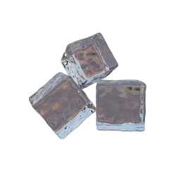 Three artificial ice cubes.