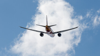 Fototapeta na wymiar G-DHLY 777-F heading out from EMA - stock photo.jpg