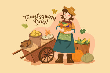 Happy Thanksgiving Day Vector Illustration