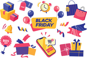 Black Friday Sale Vector Illustration