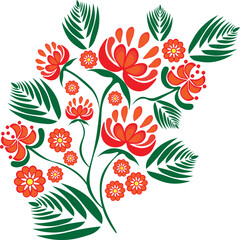 traditional red flower arrangement