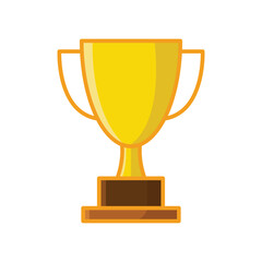 trophy icon vector design template in white background