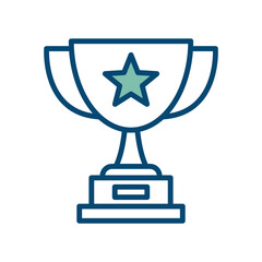 trophy icon vector design template in white background