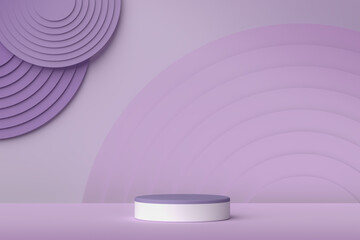 Obraz premium Minimal podium cylinder 3d render mockup computer graphic design