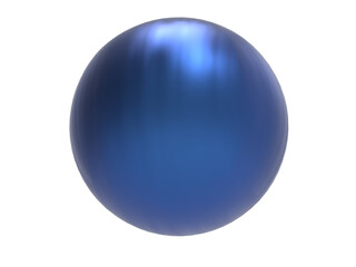 Blue metal sphere.