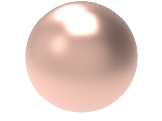 Pink metal ball.