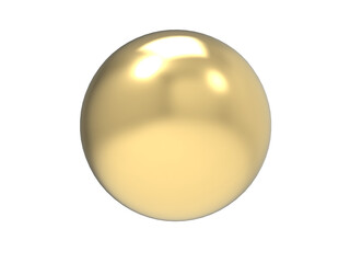 Yellow metal sphere.
