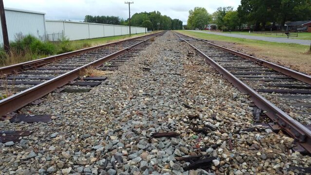 Two rail road tracks side by side in Clemmons NC