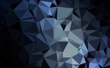 Obraz premium Dark BLUE vector polygonal background.