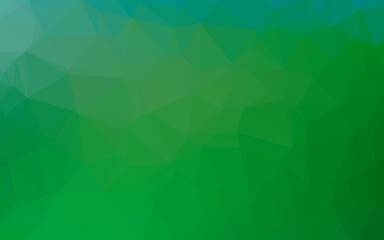 Fototapeta premium Light Blue, Green vector polygon abstract background.