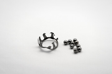 Worn bicycle bearing.