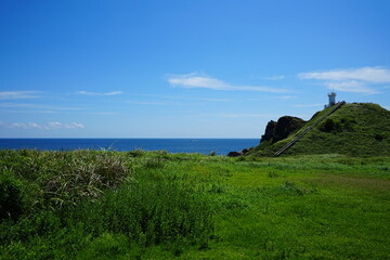 Fototapeta na wymiar seaside view with lighthouse