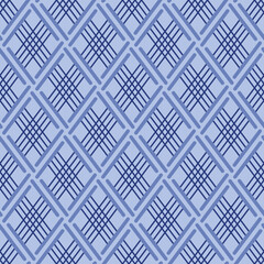 Japanese Weave Diamond Vector Seamless Pattern