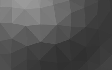 Dark Silver, Gray vector shining triangular template.