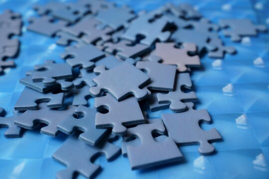 Closeup Shot Of Scattered Puzzles