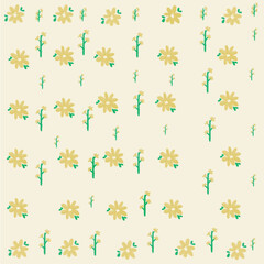 
yellow flower pattern on the yellow background