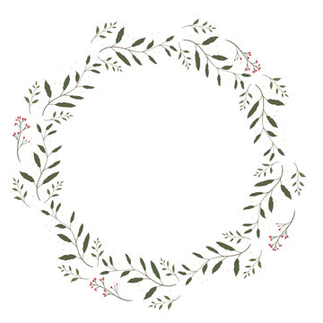 Christmas wreath element vector white background. Christmas wreath vector