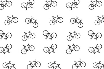 Bicycle seamless pattern. Vector illustration