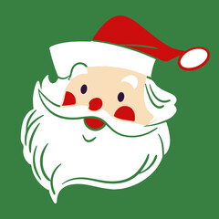 Santa Claus. Vector illustration in retro style. For the design of t-shirts, postcards, sites.