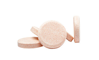 Effervescent Tablets, Fizzy Vitamine Supplement Isolated
