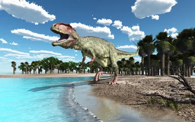 Foto auf Acrylglas Dinosaurier Giganotosaurus am Strand © Michael Rosskothen