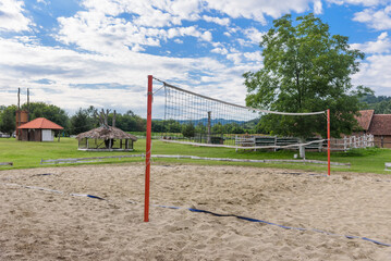 Fototapeta na wymiar volleyball court on the sand