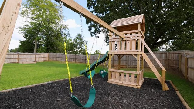 Pan Right of Playground Outside