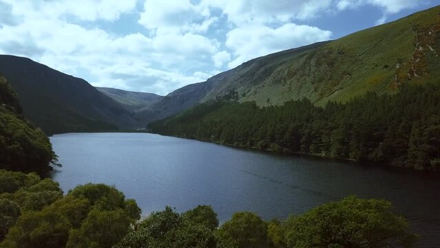 Big lake in the middle of the mountains - Glendalough, Ireland